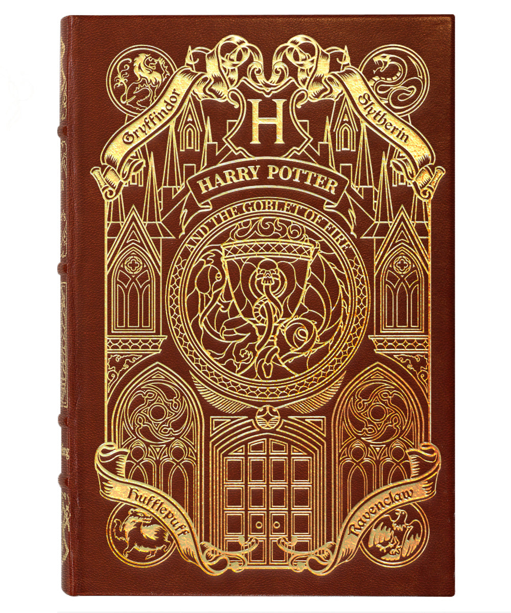 Harry Potter Series Rebound in Gold Embossed Leather Ingenius